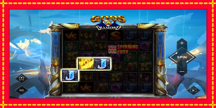 Gods VS Diamond mesin slot dengan animasi cerah, gambar 4