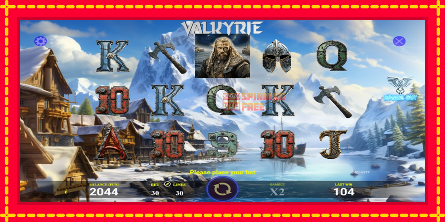 Valkyrie mesin slot dengan animasi cerah, gambar 1