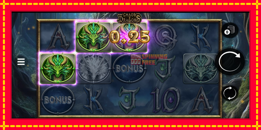 Chaos & Dragons mesin slot dengan animasi cerah, gambar 2