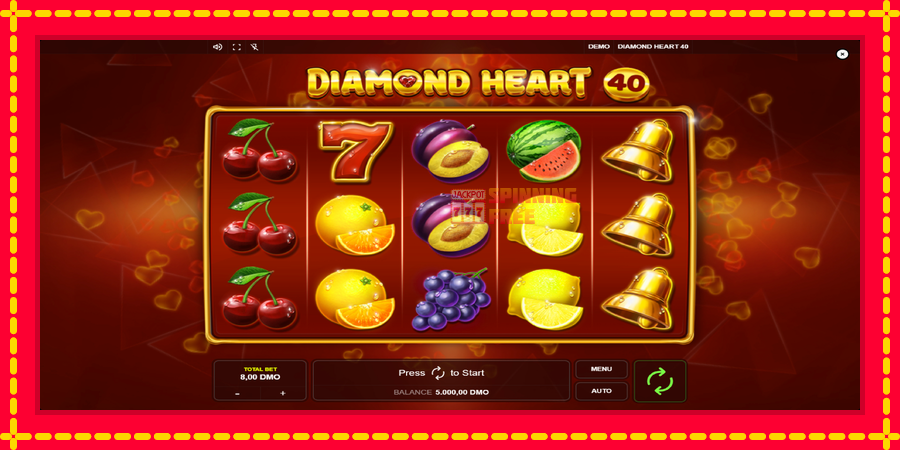 Diamond Heart 40 mesin slot dengan animasi cerah, gambar 1