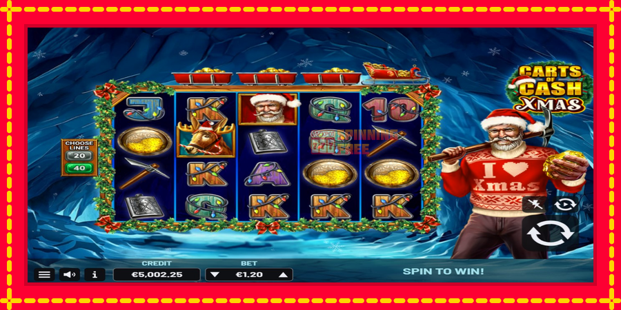 Carts of Cash Xmas mesin slot dengan animasi cerah, gambar 2