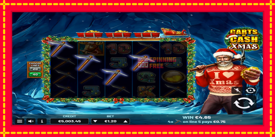 Carts of Cash Xmas mesin slot dengan animasi cerah, gambar 3