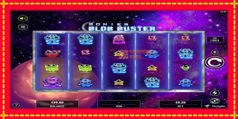 Monies Blob Buster mesin slot dengan animasi cerah, gambar 2