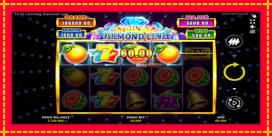 Striking Diamond Link mesin slot dengan animasi cerah, gambar 3