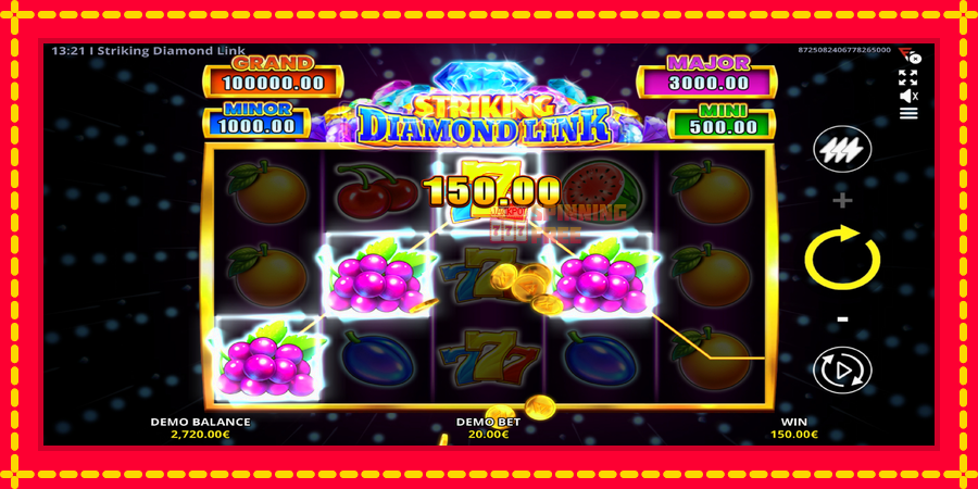 Striking Diamond Link mesin slot dengan animasi cerah, gambar 4