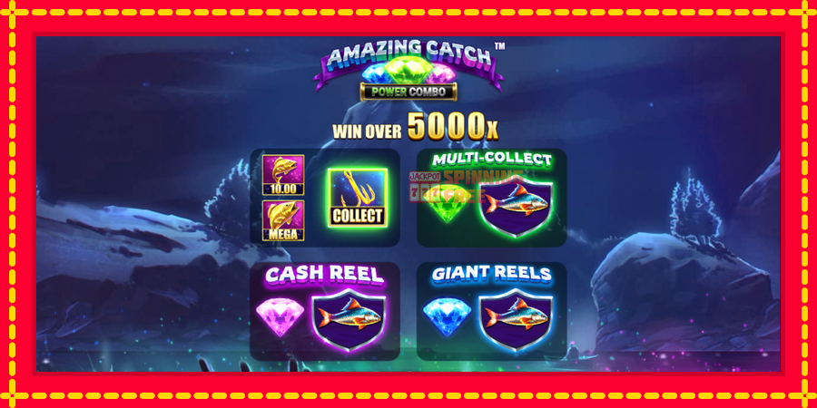 Amazing Catch Power Combo mesin slot dengan animasi cerah, gambar 1