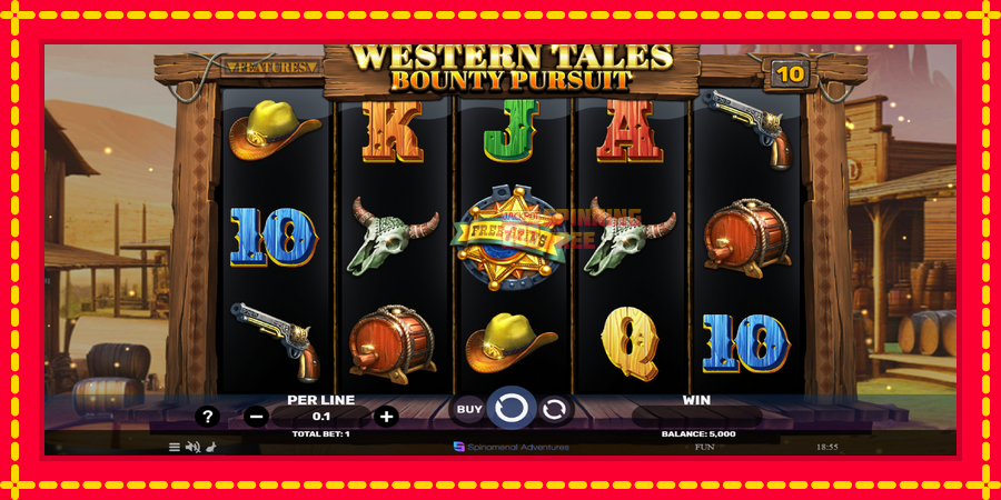 Western Tales - Bounty Pursuit mesin slot dengan animasi cerah, gambar 2