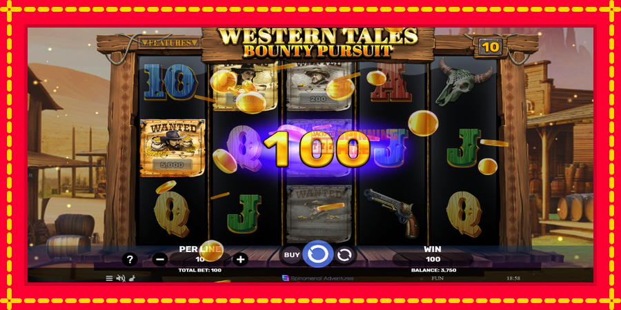 Western Tales - Bounty Pursuit mesin slot dengan animasi cerah, gambar 4