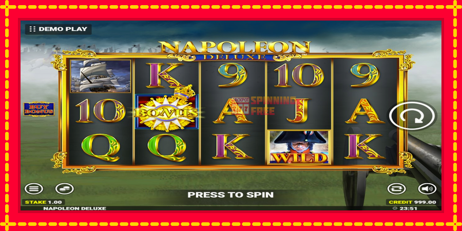 Napoleon Deluxe mesin slot dengan animasi cerah, gambar 2