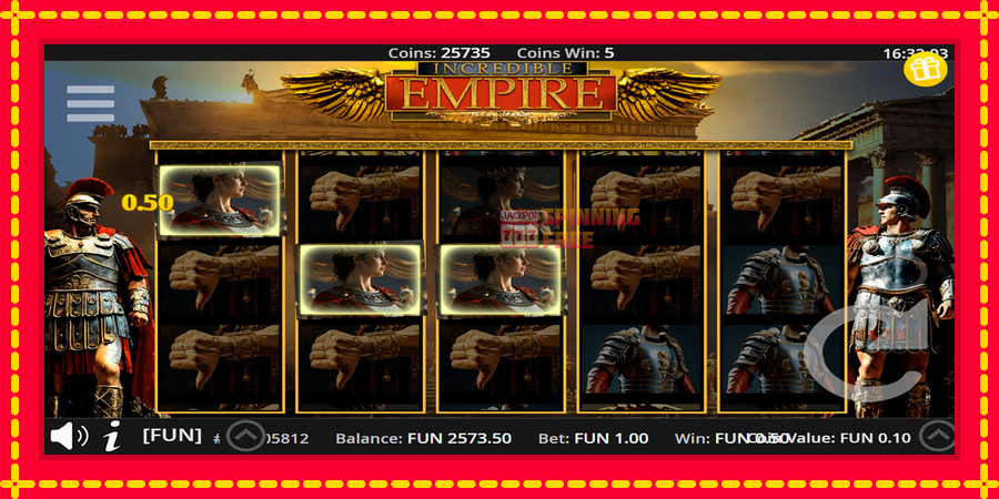 Incredible Empire mesin slot dengan animasi cerah, gambar 2