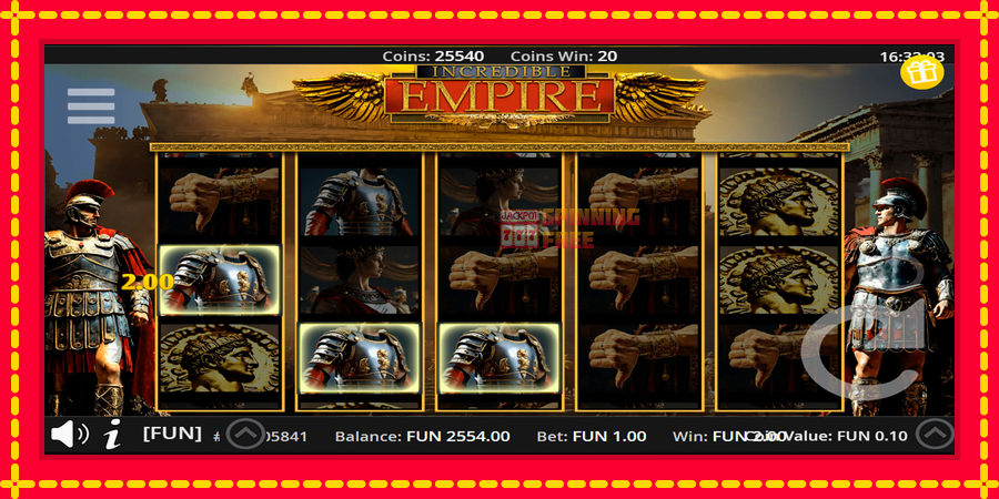 Incredible Empire mesin slot dengan animasi cerah, gambar 4