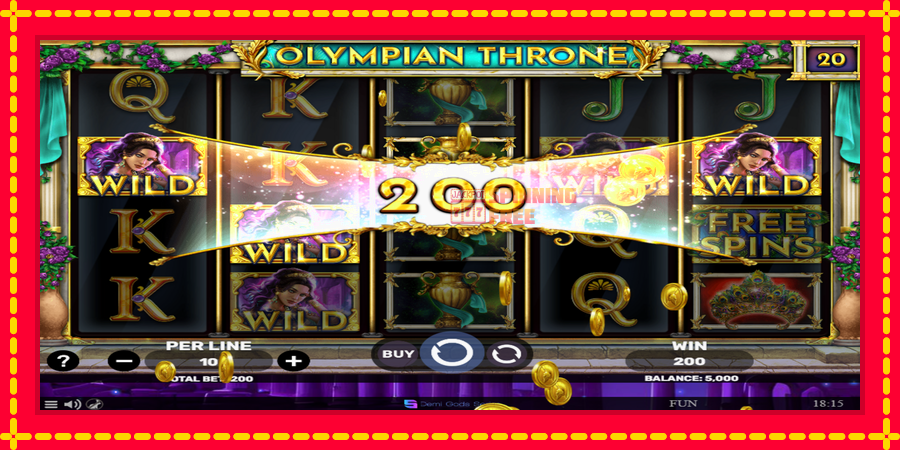 Olympian Throne mesin slot dengan animasi cerah, gambar 2