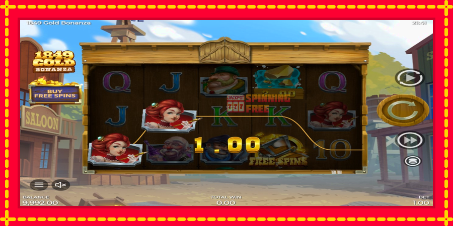 1849 Gold Bonanza mesin slot dengan animasi cerah, gambar 3