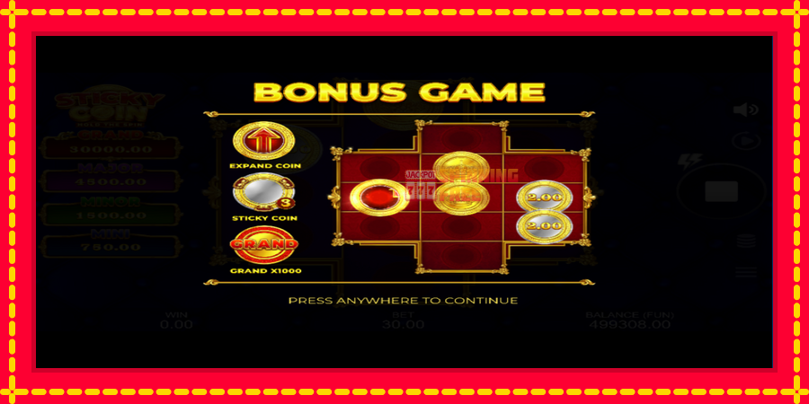 Sticky Coin: Hold the Spin mesin slot dengan animasi cerah, gambar 3