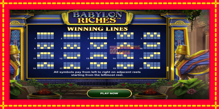 Babylon Riches mesin slot dengan animasi cerah, gambar 5