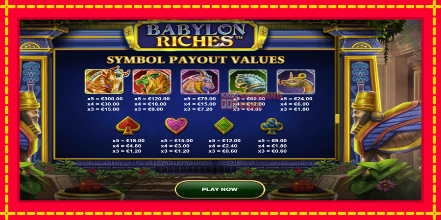 Babylon Riches mesin slot dengan animasi cerah, gambar 6