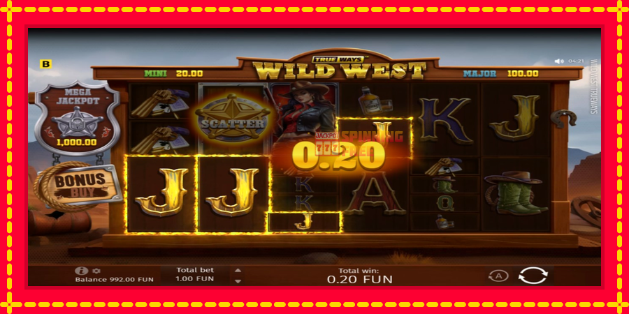 Wild West Trueways mesin slot dengan animasi cerah, gambar 3