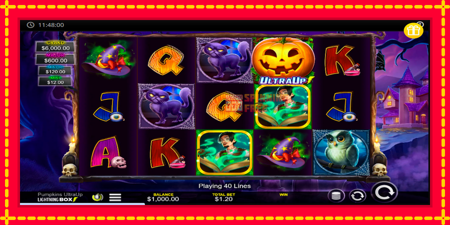 Pumpkins UltraUp mesin slot dengan animasi cerah, gambar 1