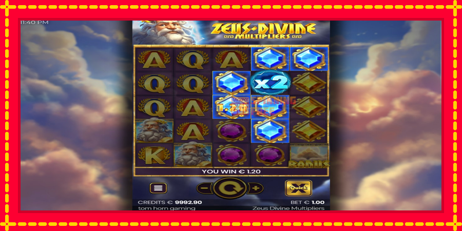 Zeus Divine Multipliers mesin slot dengan animasi cerah, gambar 3