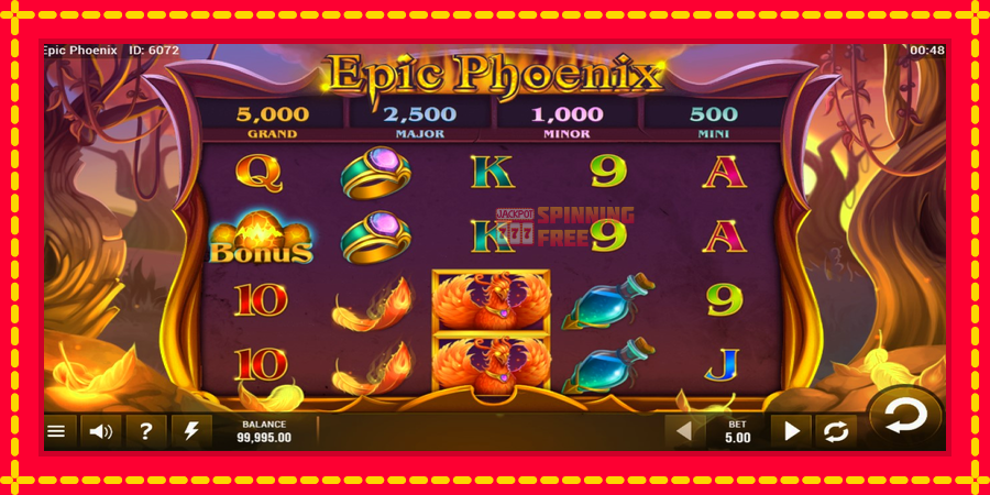 Epic Phoenix mesin slot dengan animasi cerah, gambar 2