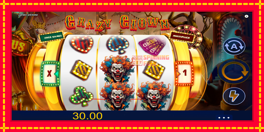 Crazy Clown mesin slot dengan animasi cerah, gambar 4