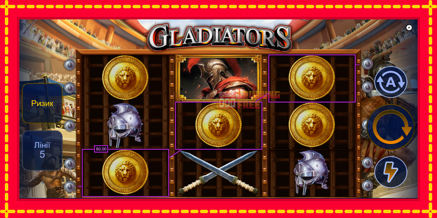 Gladiators mesin slot dengan animasi cerah, gambar 3