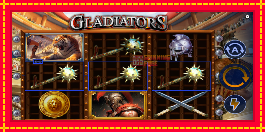 Gladiators mesin slot dengan animasi cerah, gambar 4