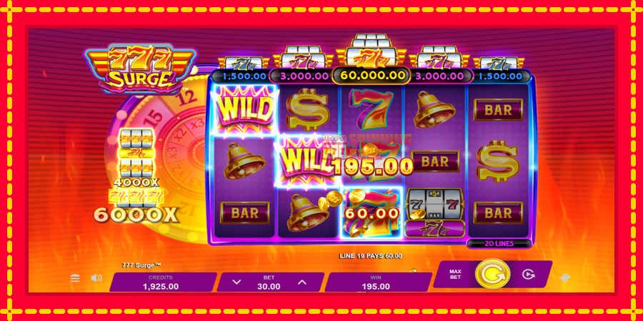 777 Surge mesin slot dengan animasi cerah, gambar 4