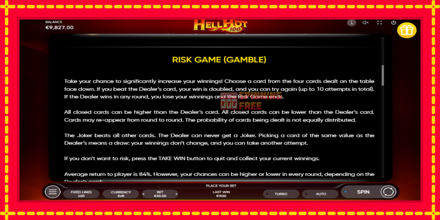 Hell Hot 100 mesin slot dengan animasi cerah, gambar 5