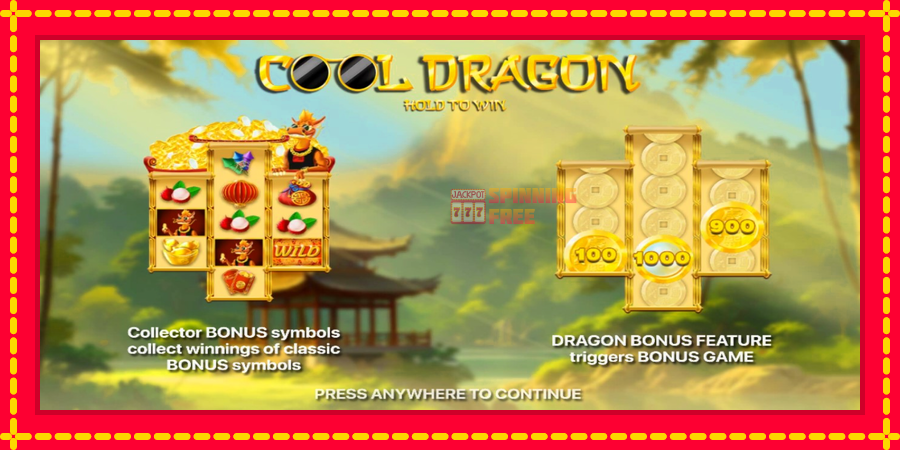 Cool Dragon: Hold to Win mesin slot dengan animasi cerah, gambar 1