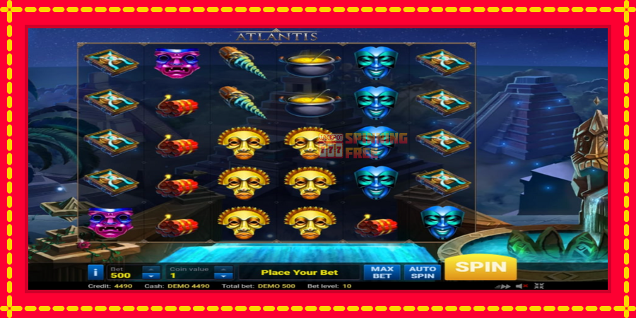 Atlantis mesin slot dengan animasi cerah, gambar 1