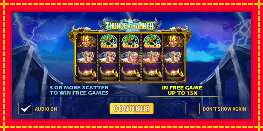 Thunder Hammer mesin slot dengan animasi cerah, gambar 1