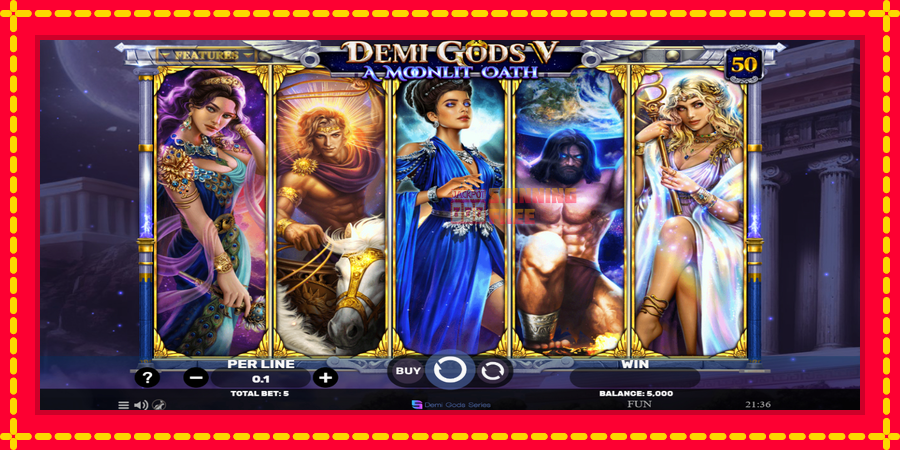 Demi Gods V – A Moonlit Oath mesin slot dengan animasi cerah, gambar 2