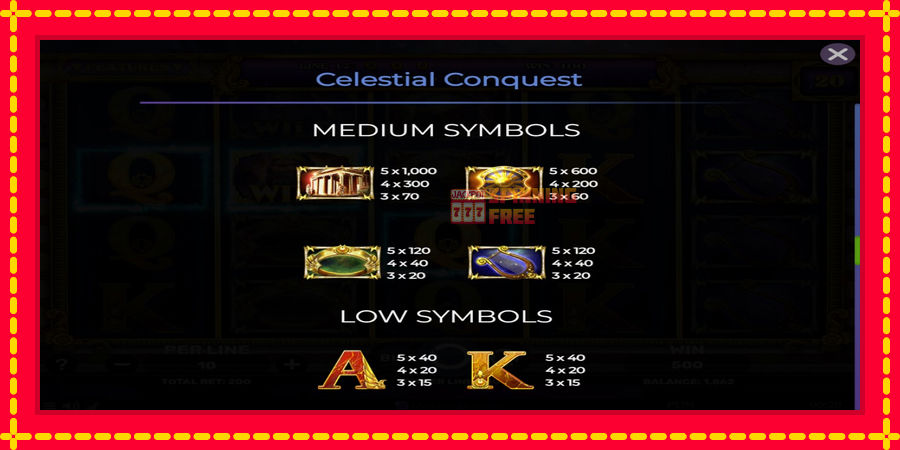 Celestial Conquest mesin slot dengan animasi cerah, gambar 6