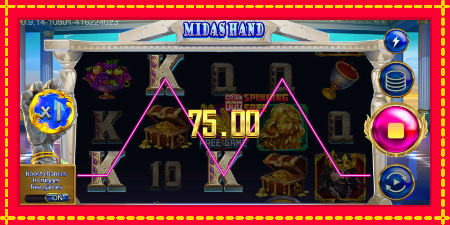 Midas Hand mesin slot dengan animasi cerah, gambar 2