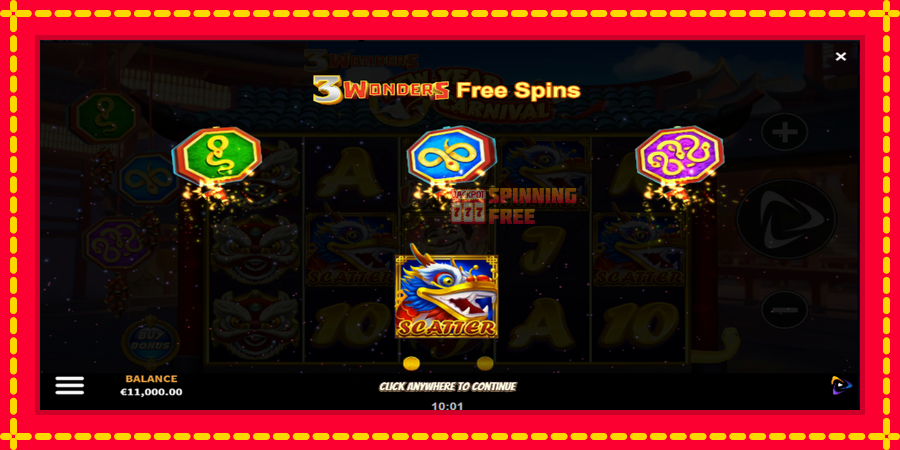 3 Wonders New Year Carnival mesin slot dengan animasi cerah, gambar 1