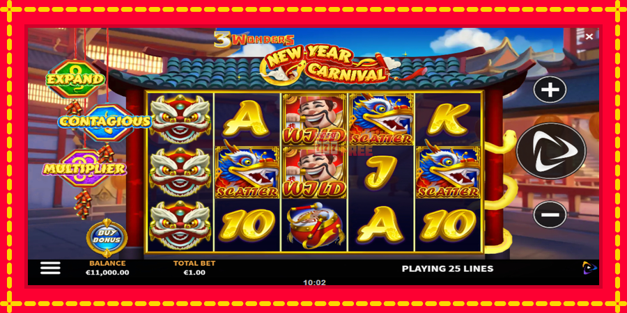 3 Wonders New Year Carnival mesin slot dengan animasi cerah, gambar 2