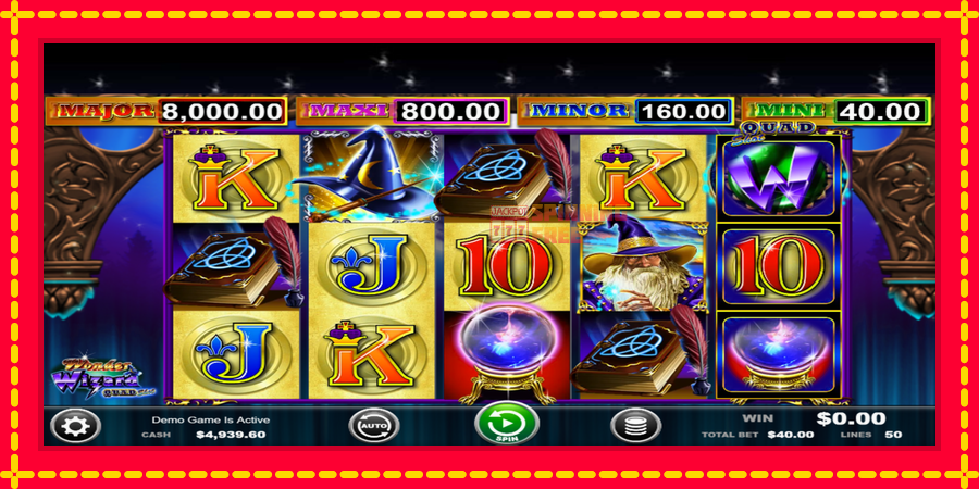 Wonder Wizard Quad Shot mesin slot dengan animasi cerah, gambar 1