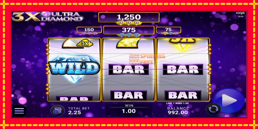 3x Ultra Diamond mesin slot dengan animasi cerah, gambar 2