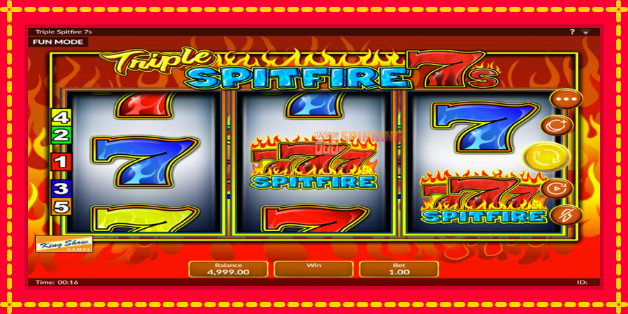 Triple 777 Spitfire mesin slot dengan animasi cerah, gambar 2