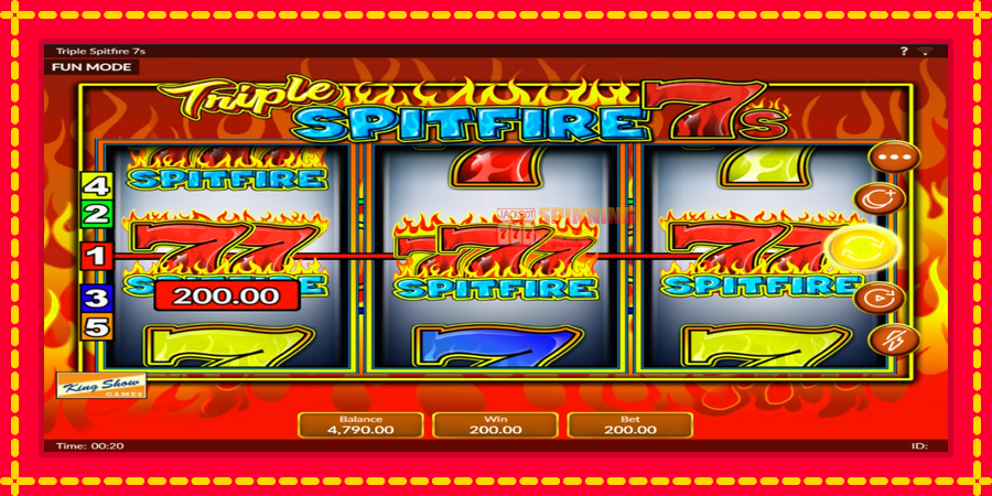 Triple 777 Spitfire mesin slot dengan animasi cerah, gambar 3