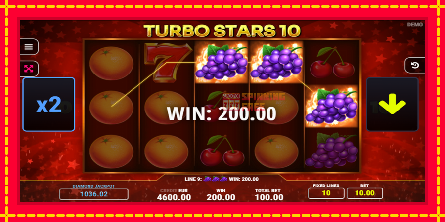 Turbo Stars 10 mesin slot dengan animasi cerah, gambar 3