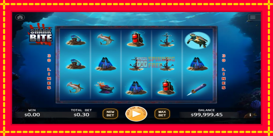 Shark Bite mesin slot dengan animasi cerah, gambar 1