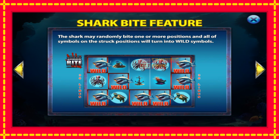 Shark Bite mesin slot dengan animasi cerah, gambar 6