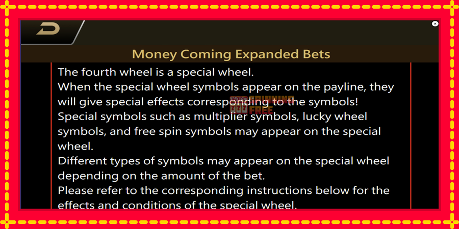 Money Coming 2 – Expanded Bets mesin slot dengan animasi cerah, gambar 5