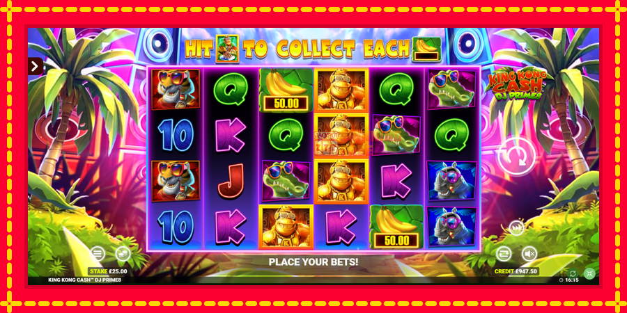 King Kong Cash DJ Prime8 Rapid Fire Jackpots mesin slot dengan animasi cerah, gambar 2