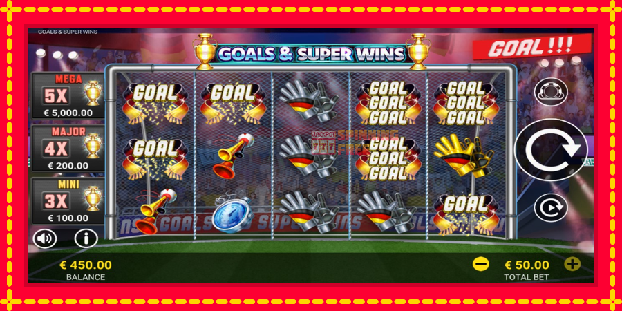 Goals & Super Wins mesin slot dengan animasi cerah, gambar 2