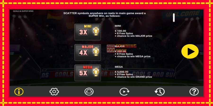 Goals & Super Wins mesin slot dengan animasi cerah, gambar 4