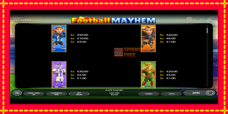 Football Mayhem mesin slot dengan animasi cerah, gambar 5