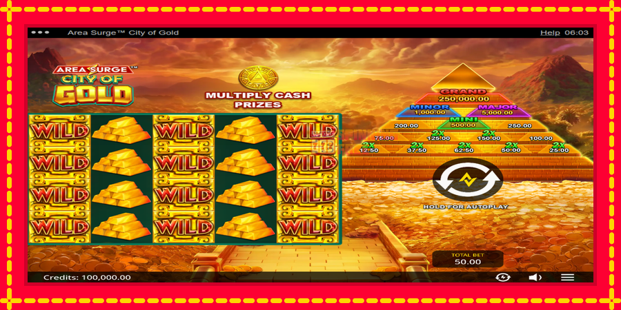 Area Surge City of Gold mesin slot dengan animasi cerah, gambar 2